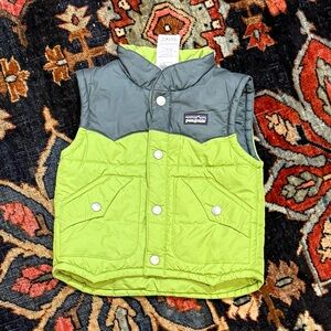 Patagonia Green and Gray Vests